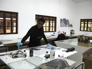 Monotype prints by Nandipha Mntambo that convey the confidence and energy of her mark making.