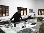 Monotype prints by Nandipha Mntambo that convey the confidence and energy of her mark making.