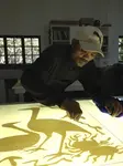 Monoprints by Kuru artist Jan Tcega from Botswana.