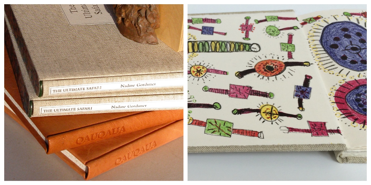 A colourful selection of limited edition artists' books to illustrate link to the artists' book page on the website
