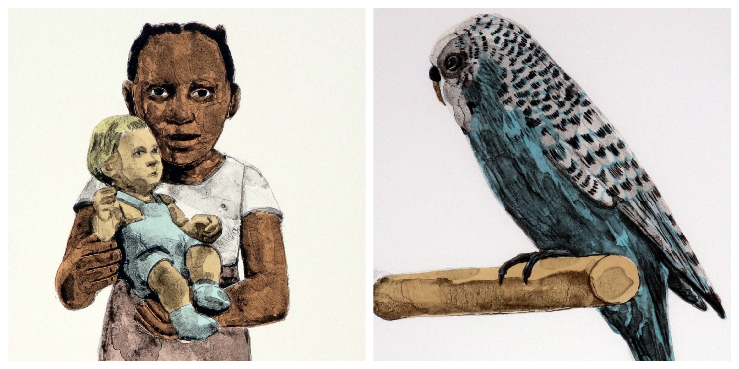 Details of two prints by Claudette Schreuders to link to her page on the website