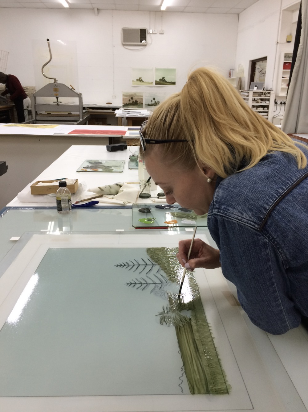 Lithographs and monotypes by Tshwane based artist Eugenie Marais who explores the emotional attachments we have to passing places, landscapes and animals.