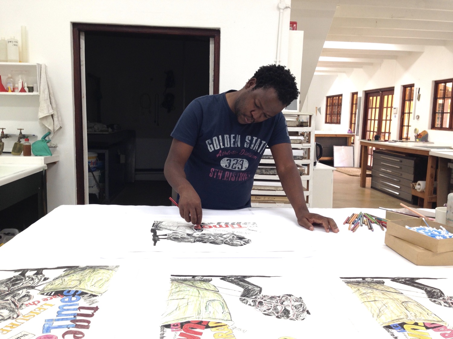 Lithographs by Colbert Mashile from 2005 onwards.