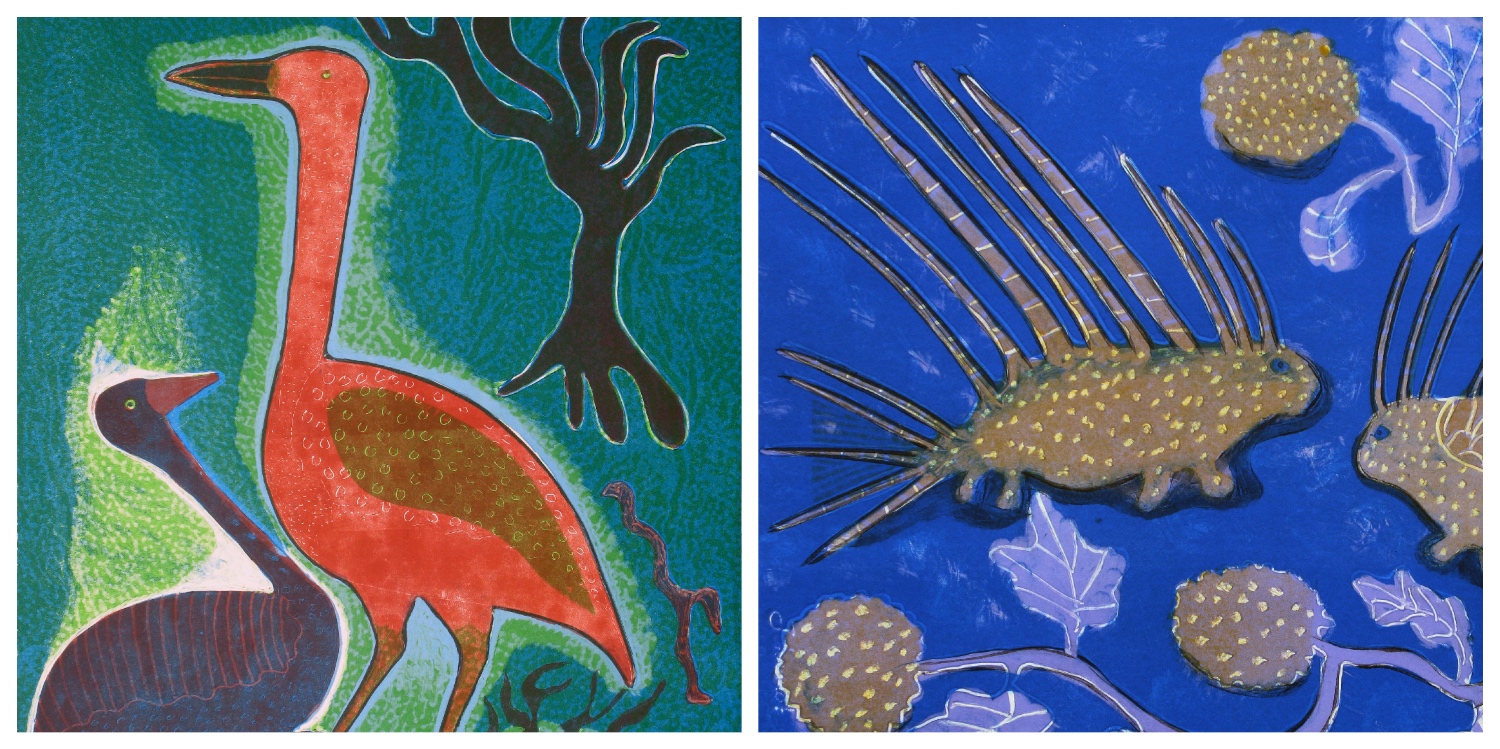 Details of two prints by Jan Tcega to link to his page on the website