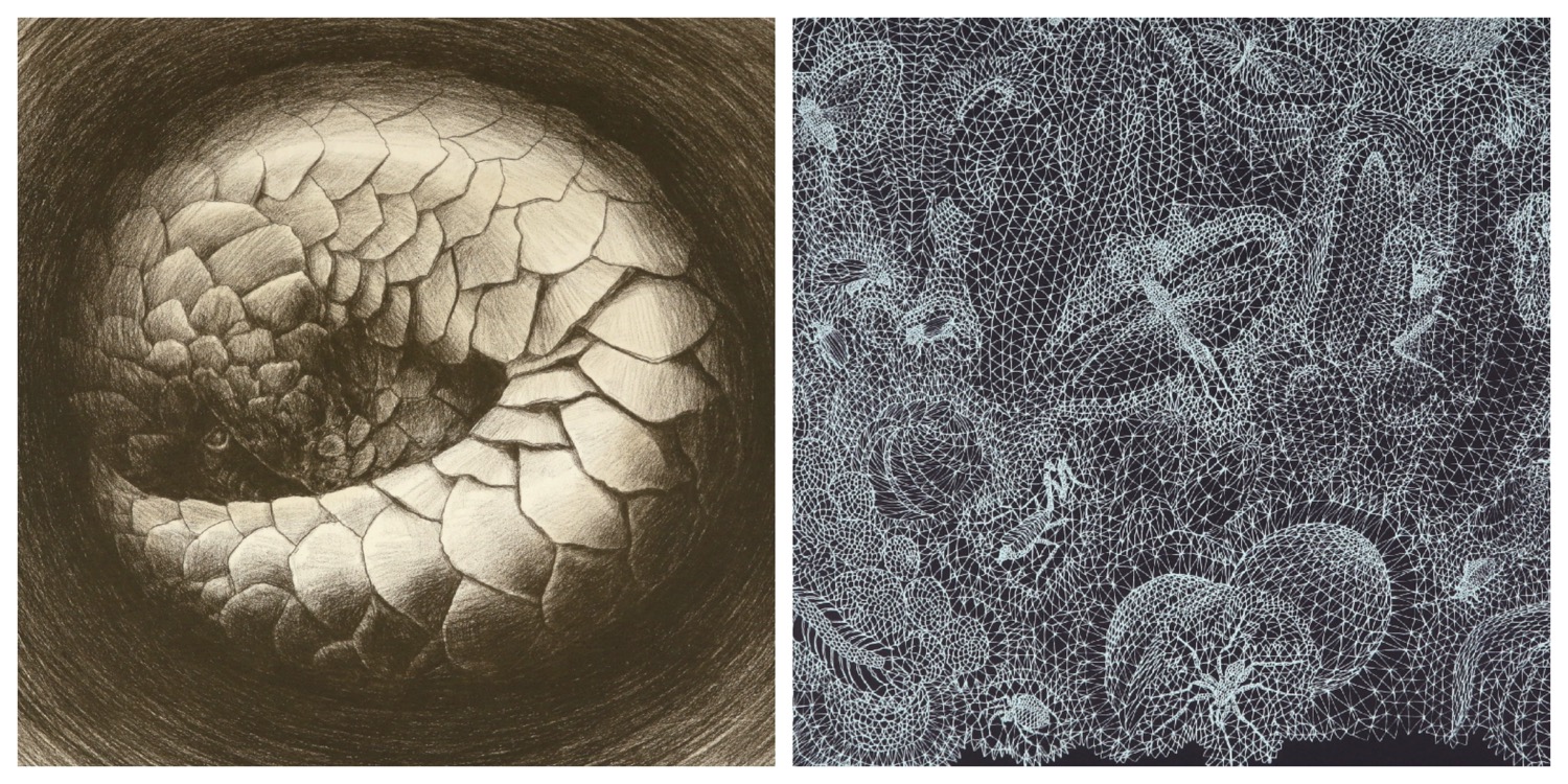 Details of two prints by Walter Oltmann to link to his page on the website