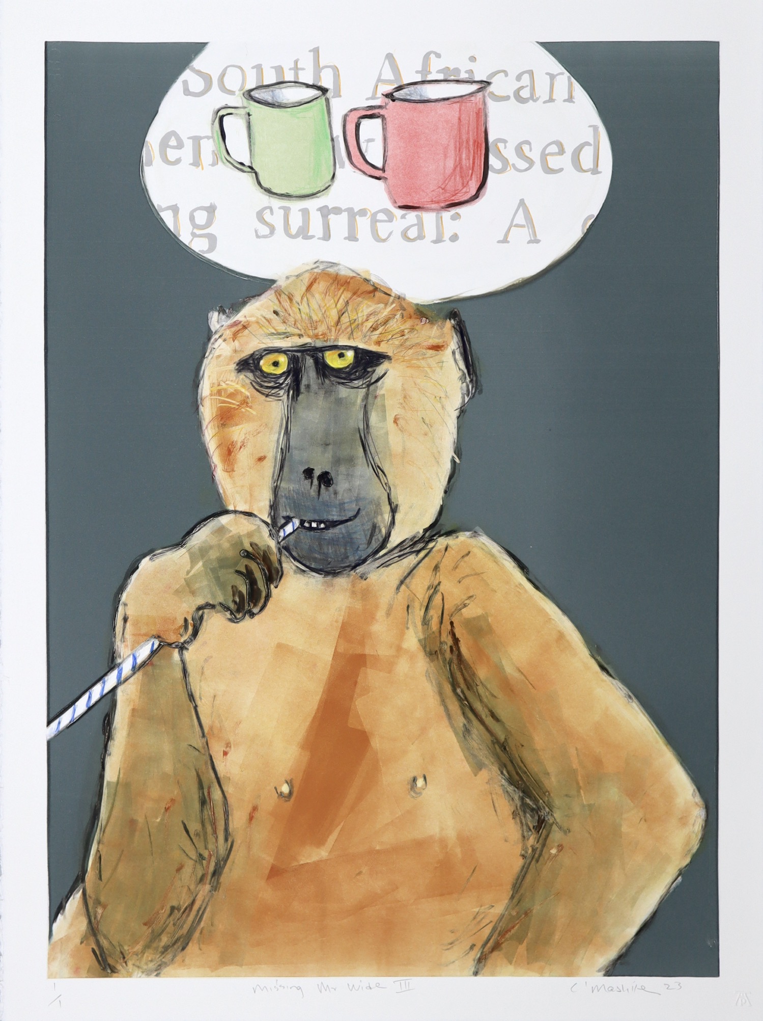 Colbert Mashile Missing Mr Wide III monotype Colbert Mashile Missing Mr Wide III monotype