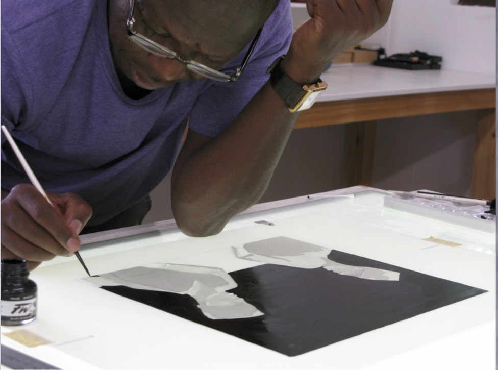 A series of lithographs focussed on conversations between people.