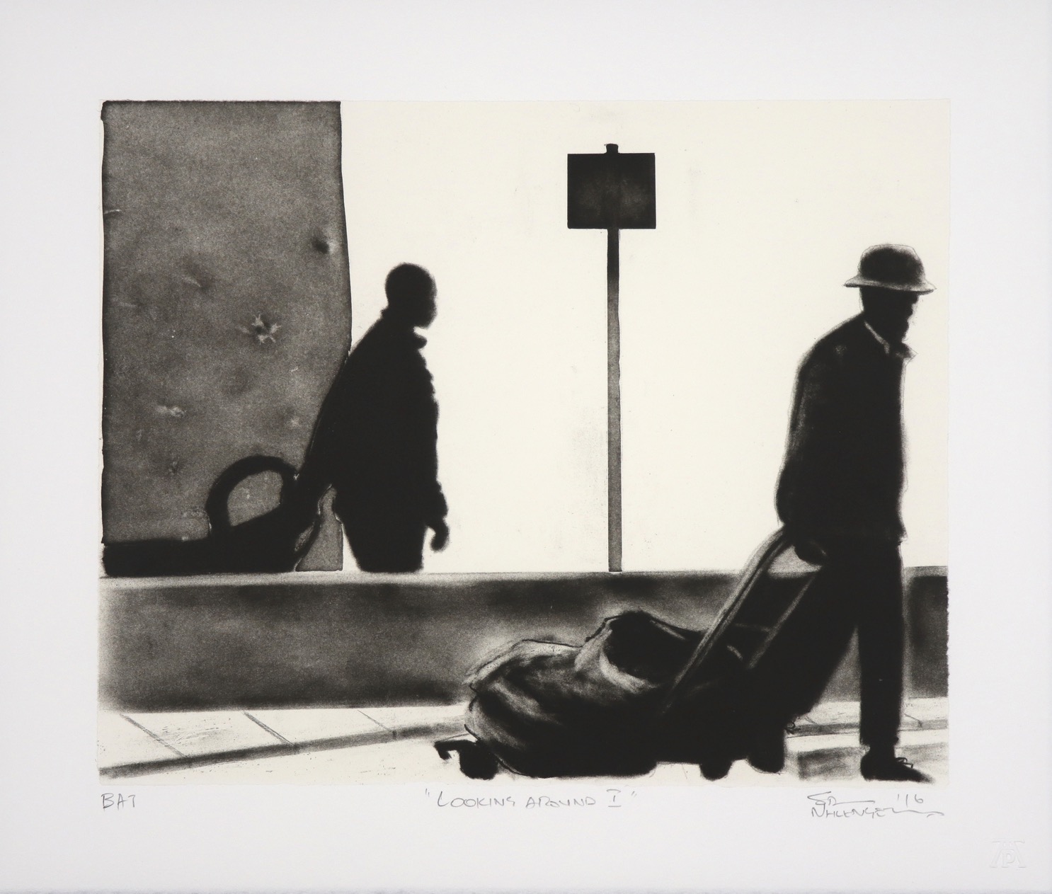 A suite of Lithographs by Sam Nhlengethwa that look at self-employed waste pickers who are unsung environmental heros.